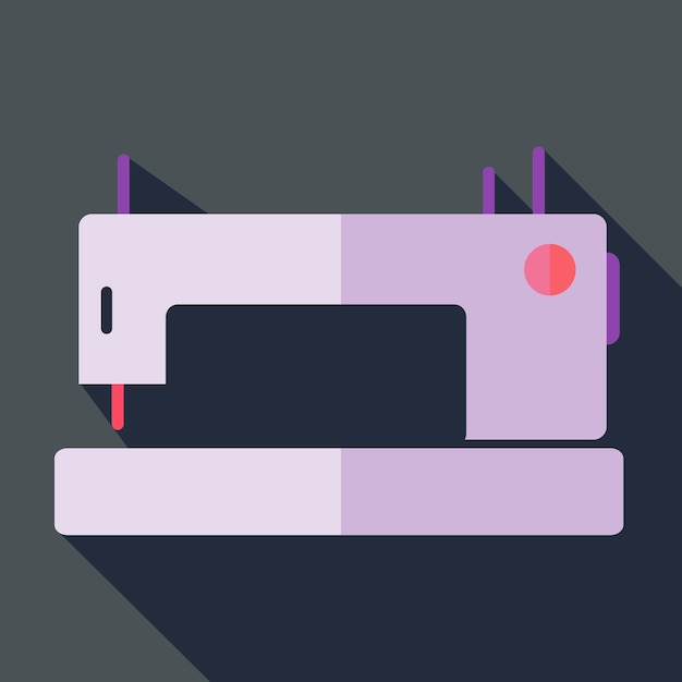 Modern flat design concept icon sewing machine Vector illustration