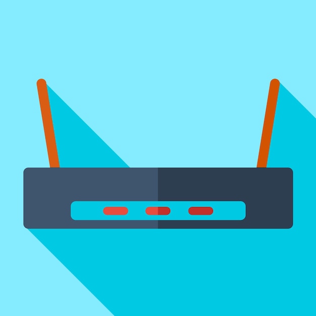 Modern flat design concept icon WiFi router Wireless Vector illustration