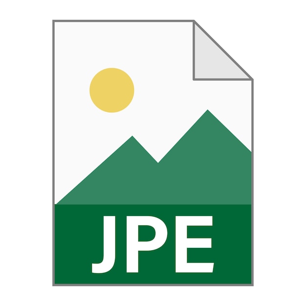 Vector modern flat design of jpe file icon for web simple style