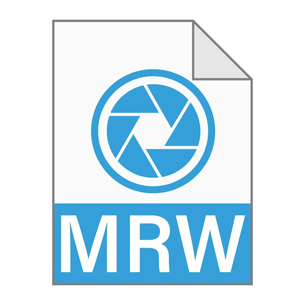 Modern flat design of MRW file icon for web Simple style