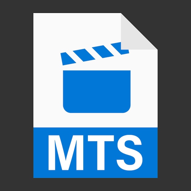 Modern flat design of MTS illustration file icon for web