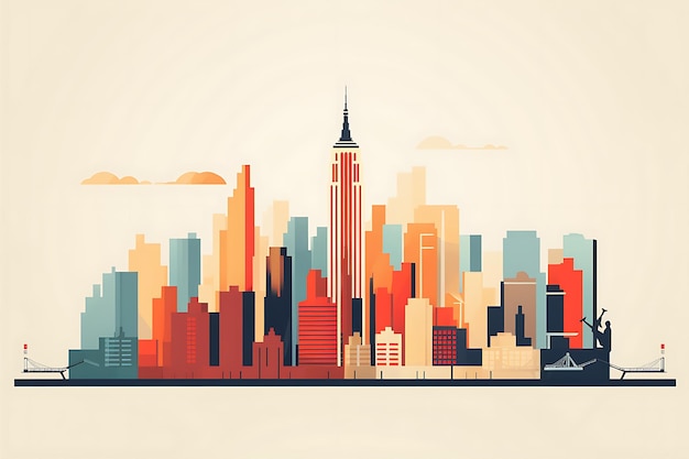 Modern Flat Design New York City