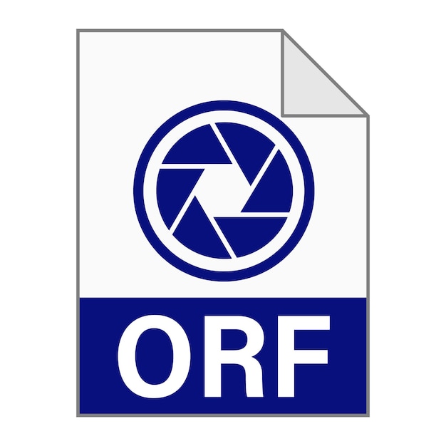 Modern flat design of ORF file icon for web Simple style