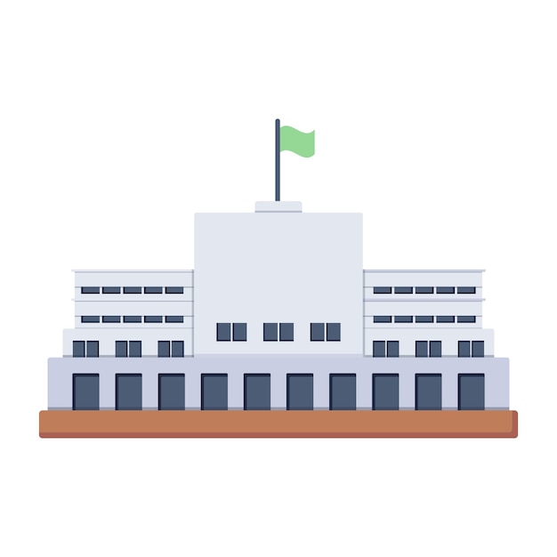 Modern flat design of parliament house