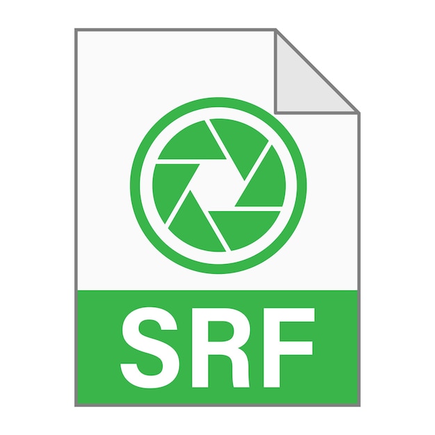 Modern flat design of SRF file icon for web Simple style