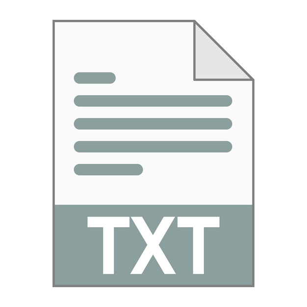 Modern flat design of TXT file icon for web Simple style