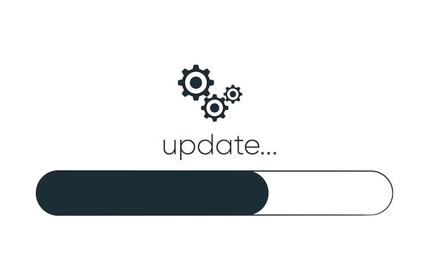 Modern flat design vector illustration concept of upgrade application progress icon.