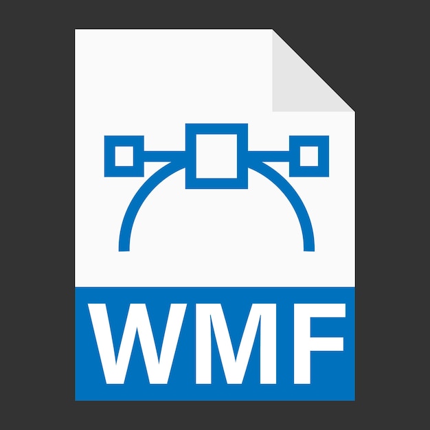 Modern flat design of WMF file icon for web