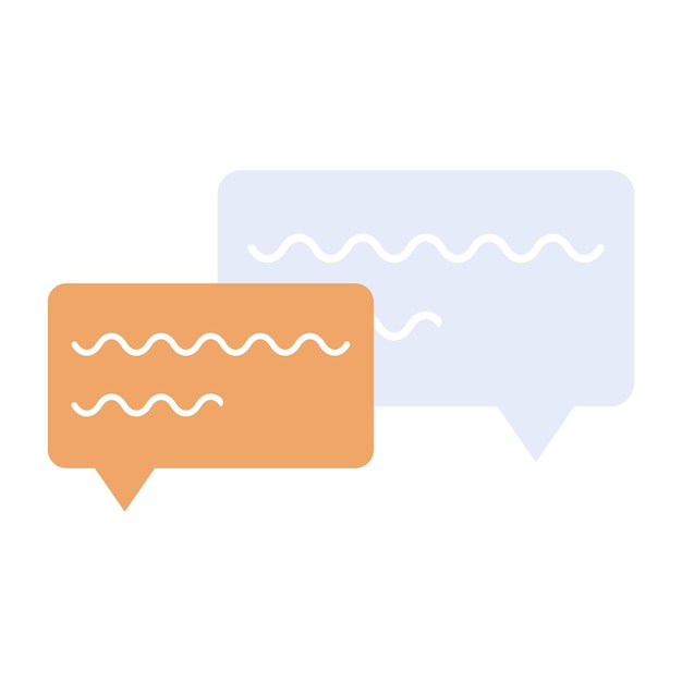 Modern flat icon design of message 