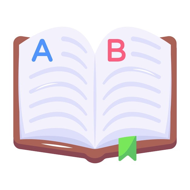 Modern flat icon of strategic reading