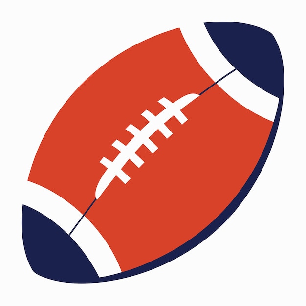 Modern flat illustration of American rugby on white background