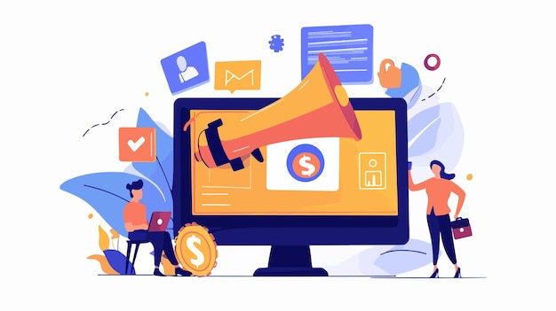 Modern Flat Illustration of Pay Per Click Concept