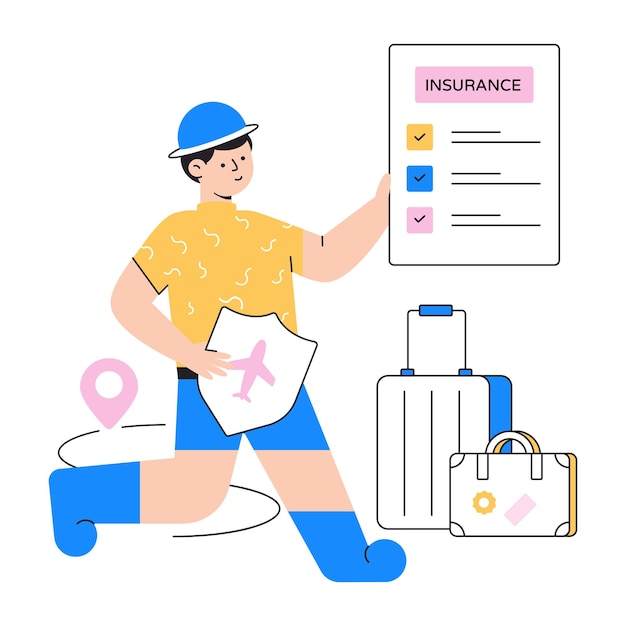 Modern flat illustration of travel budget