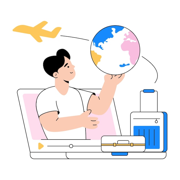 Modern flat illustration of travel budget