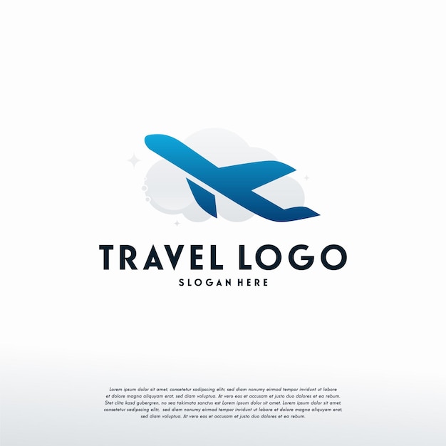 Modern Flat Travel logo designs, Plane logo template designs, Logo symbol icon