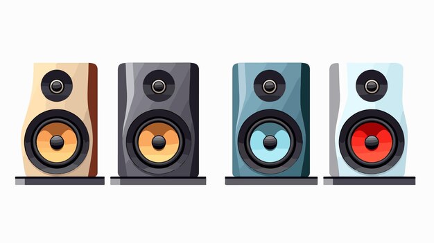 Vector modern flat vector illustration of speaker design isolated on white background