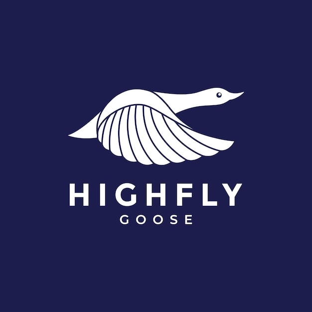 Modern flight goose logo design