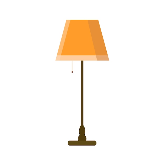 Modern floor lamp on a bright background Floor lamp icon Vector illustration