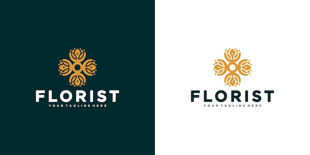 Modern flower logo design