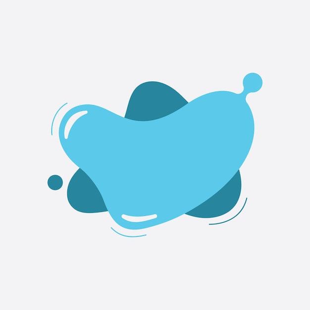 Modern fluid liquid flat design