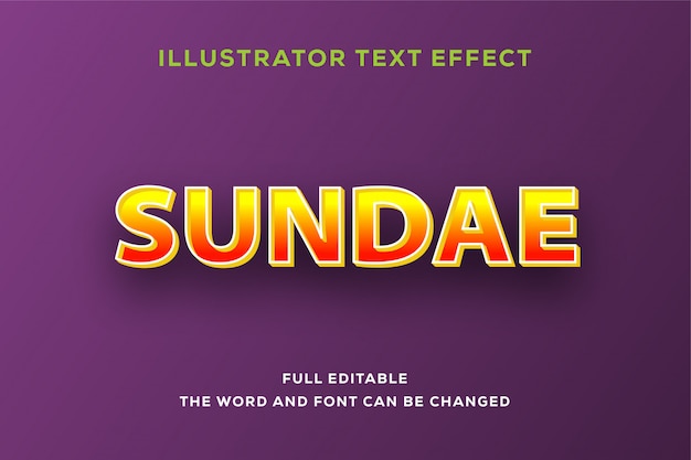 Modern font effect for banner and sticker