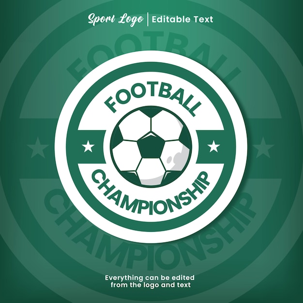 Modern football championship logo emblem