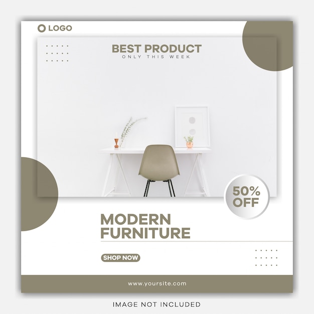 Modern furniture banner template 