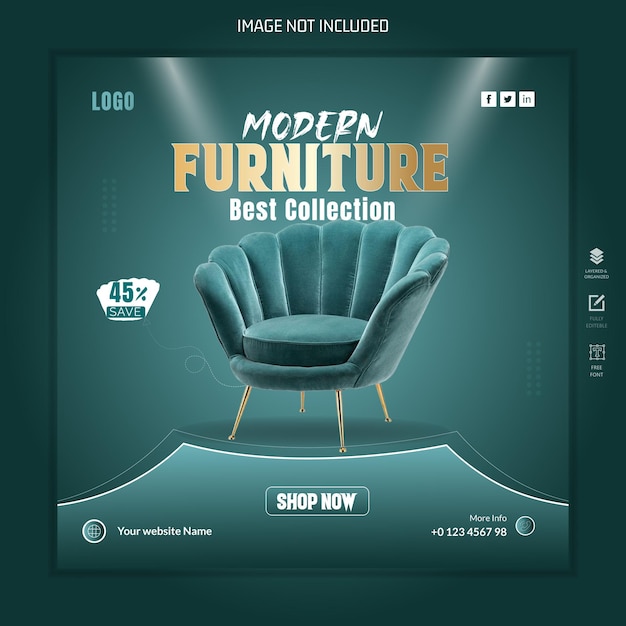 Modern furniture for Best Collection social media post design