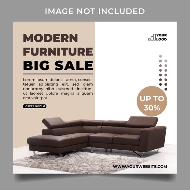 Vector modern furniture big sale template