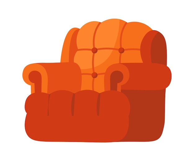 Modern Furniture Comfortable Armchair Vector illustration