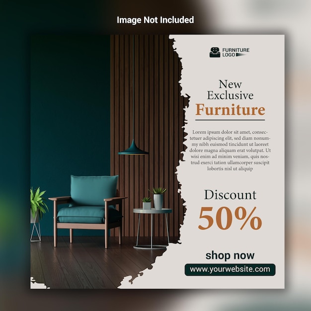 Modern Furniture design Instagram post banner template