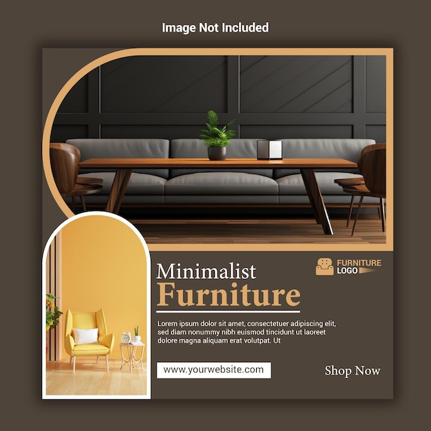 Modern Furniture design Instagram post banner template