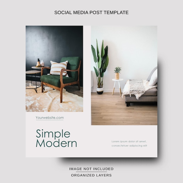 Modern furniture instagram post premium