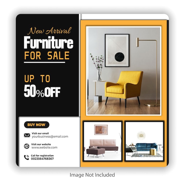 Modern furniture Instagram social media post design