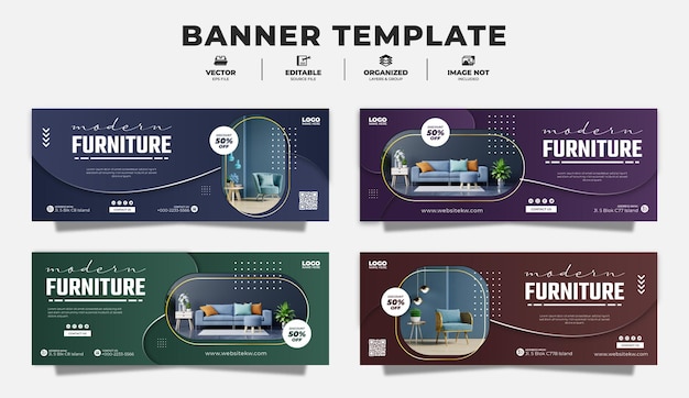 Modern Furniture Sale Banner Template For Promotion Your Product