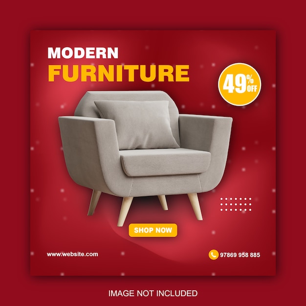 Modern furniture social media post collection for instagram