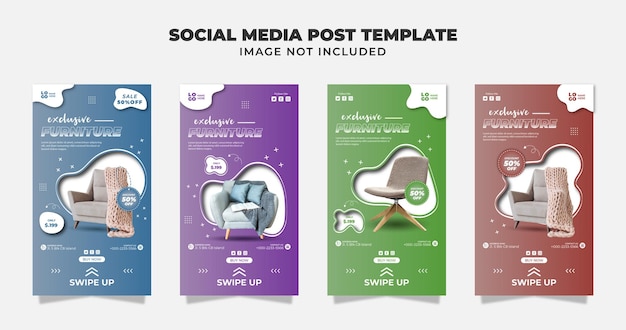 Modern Furniture Social Media Story Post Flyer And Banner Template For Promotion Your Business