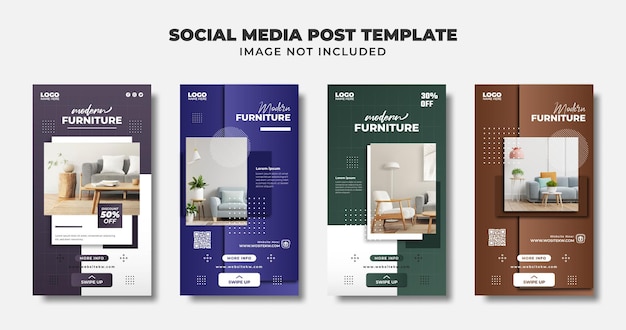 Modern Furniture Social Media Story Post Flyer And Banner Template