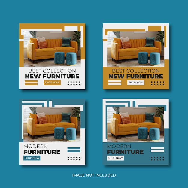 Modern furniture social media template