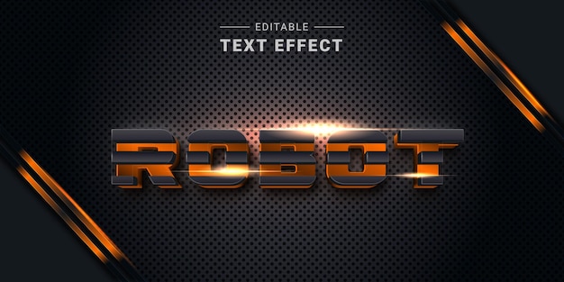 Modern Futuristic 3D Glowing Metallic Text Effect