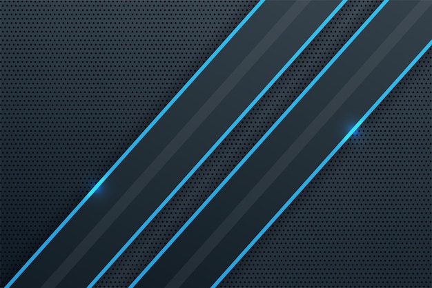 Modern futuristic black dark grey technology background with shiny blue line