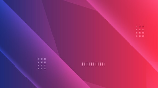 Modern futuristic blue and red gradient vector background with geometric stripe