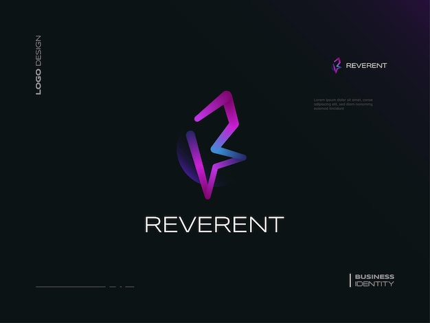 Modern and Futuristic Letter R Logo Design in Colorful Gradient Style Suitable for Business and Technology Logo