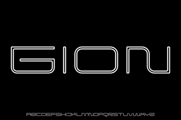 modern futuristic modern geometric font