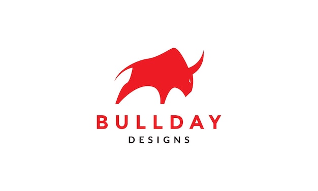 Modern geometric bull logo vector icon illustration design