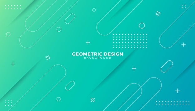 Modern geometric gradient memphis background