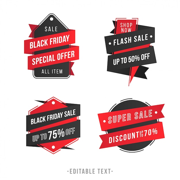 Modern Geometric Sale Banner and Black Friday Collection