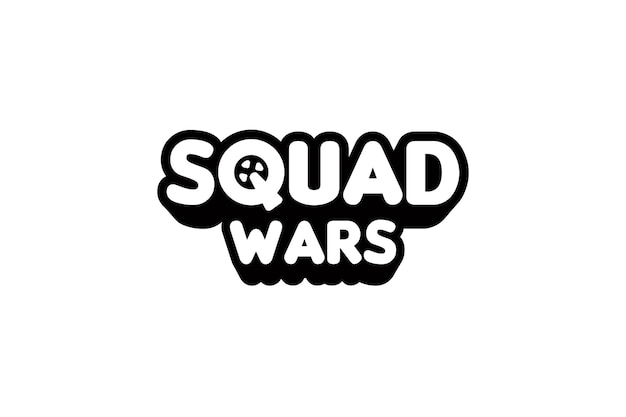 modern geometric squad wars logo design