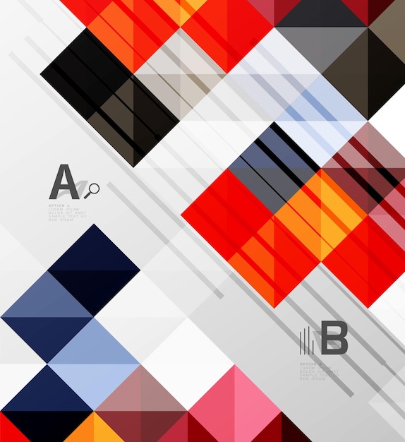 Modern geometrical abstract background squares