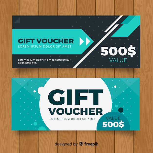 Modern gift voucher with elegant style